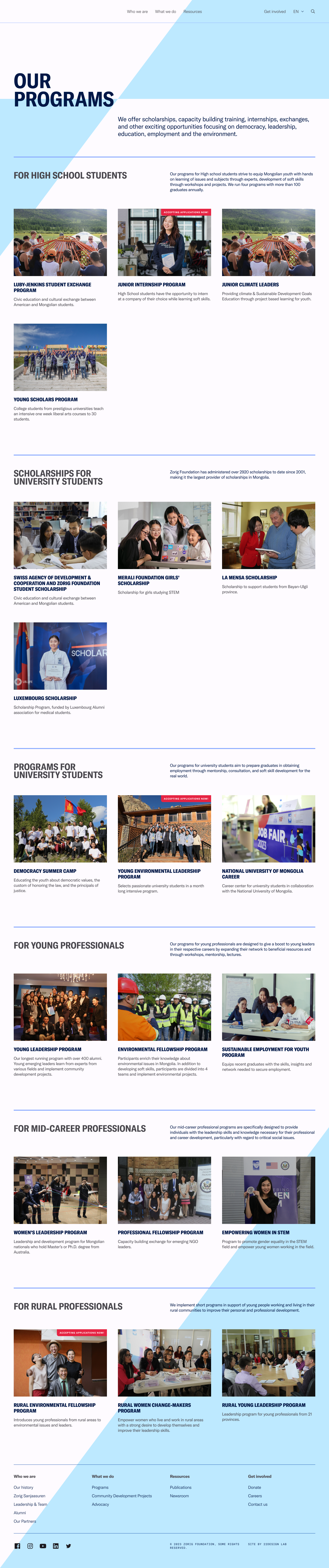 Zorig Foundation Website, image 7