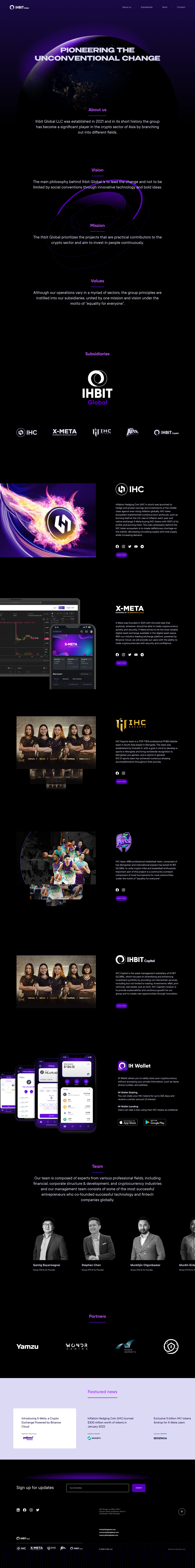 IHBit Global Website, image 1
