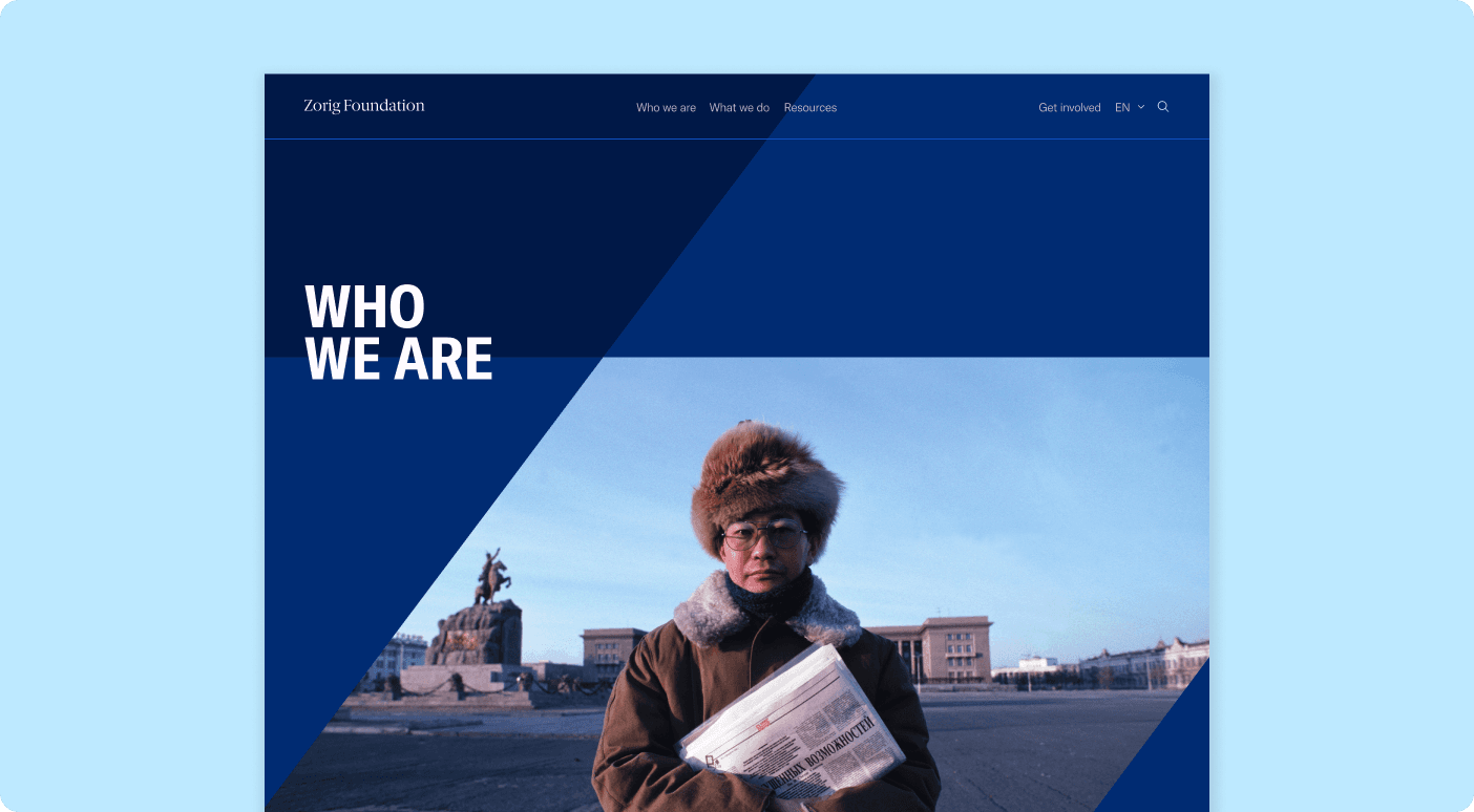 Zorig Foundation Website cover