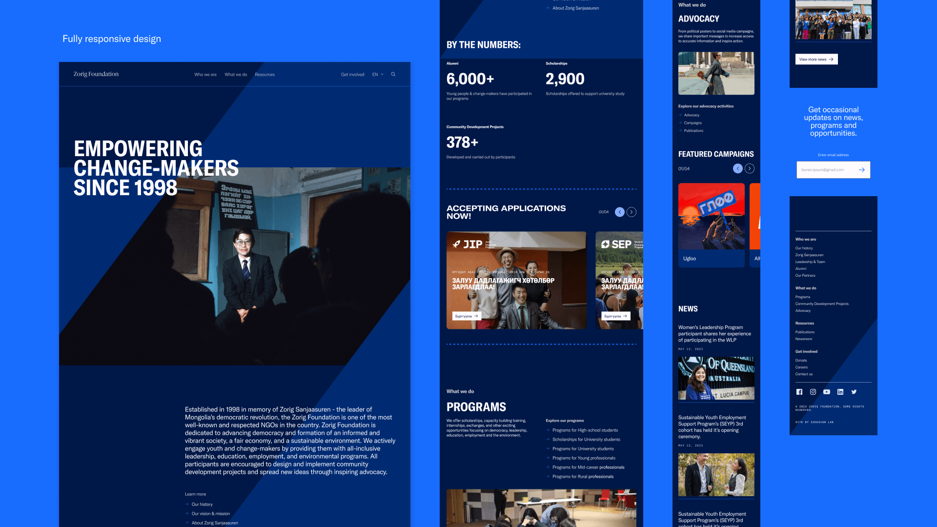 Zorig Foundation Website, image 2