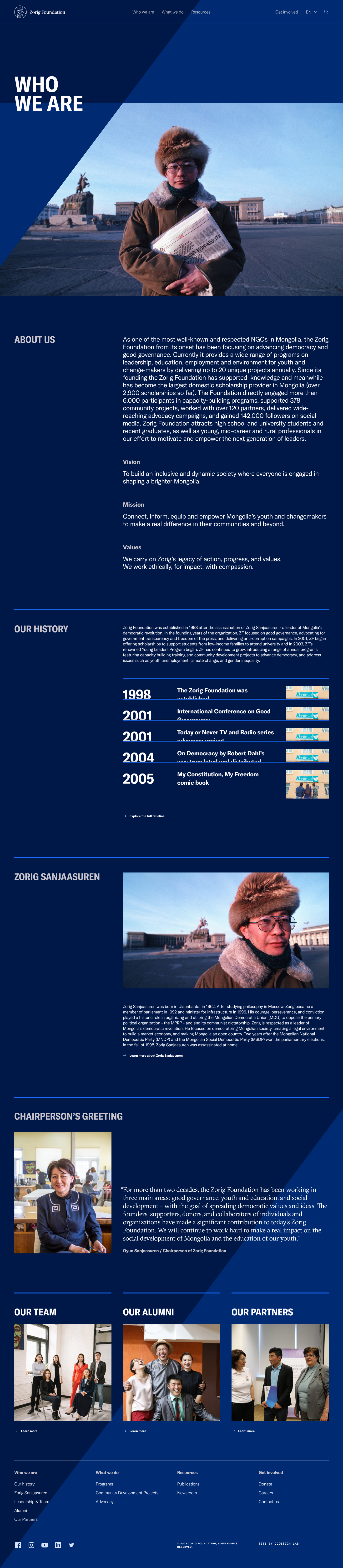 Zorig Foundation Website, image 3