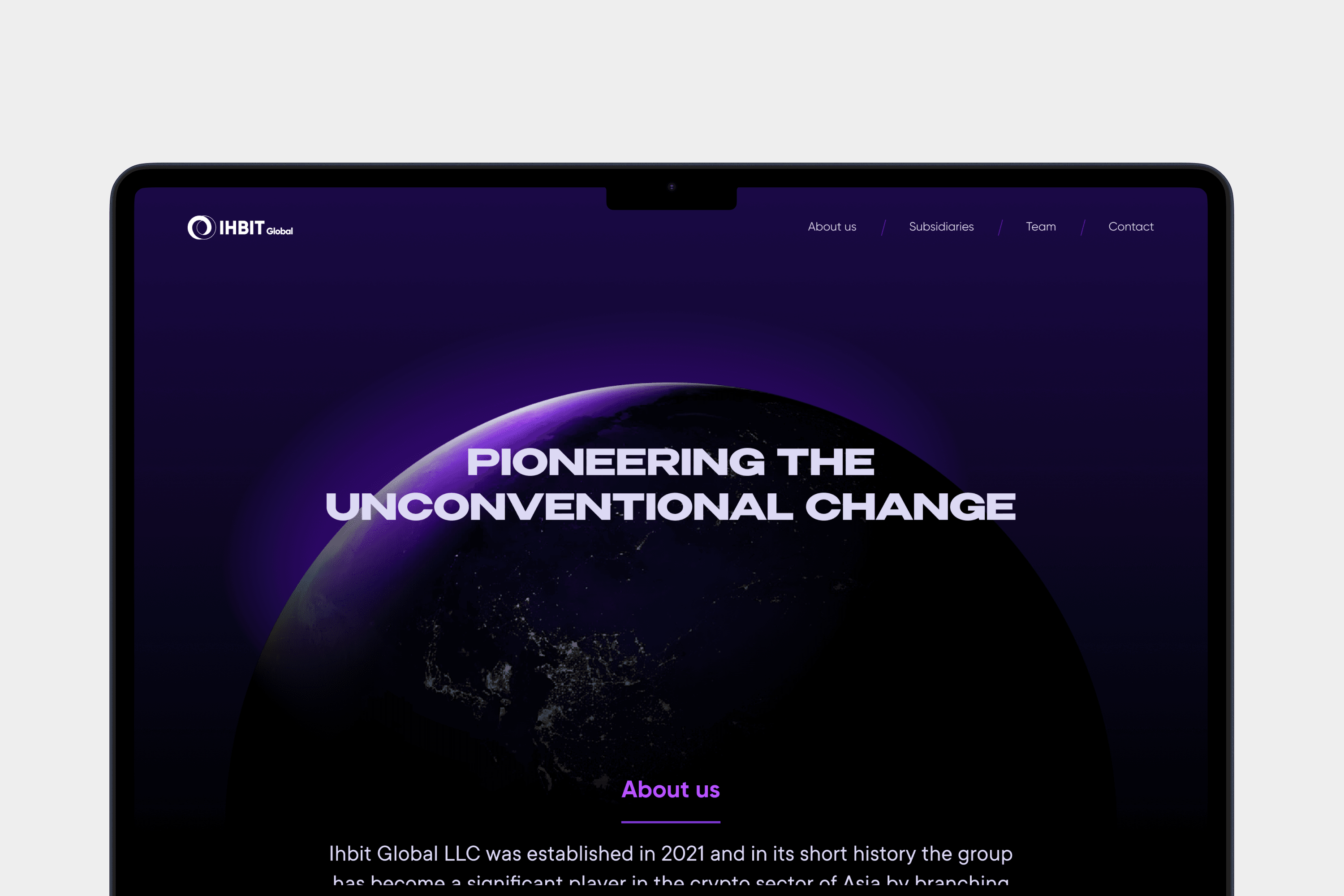 IHBit Global Website cover